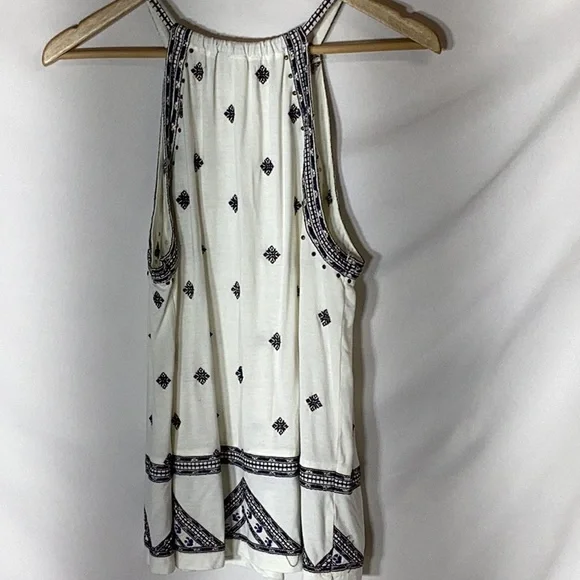 ANTHROPOLOGIE Kiana Embroidered Halter Tank Top Size S - Picture 10 of 12